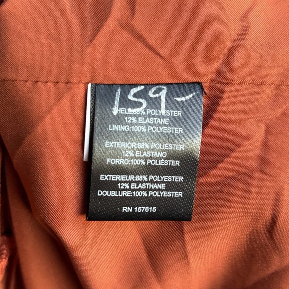 🆕✨ Tahari ASL Walnut Brown Faux Suede Sheath Dress Size 6 Gold Tie Career Midi - Picture 16 of 17